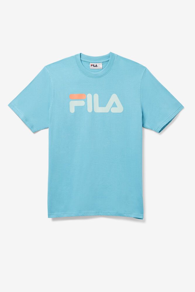 Fila T-Shirt Mens Blue - Eagle - Philippines 3186924-DM